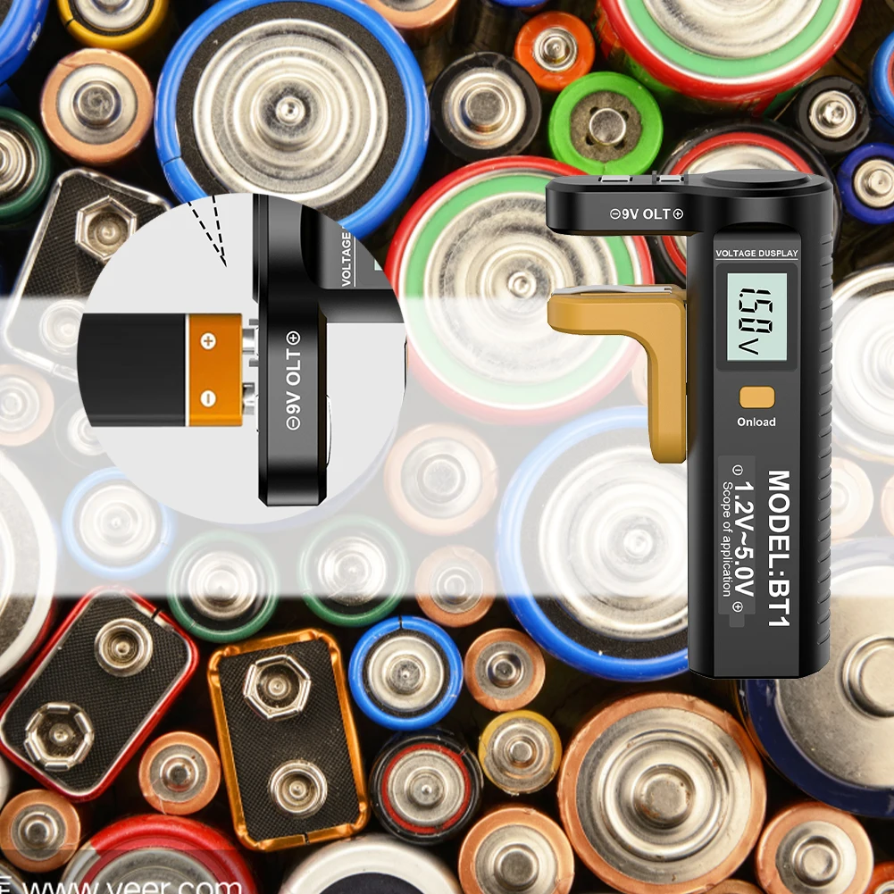 Cyfrowy tester baterii LCD, miernik napięcia, tester pojemności baterii, tester baterii do AA AAA C D N 9V 1.5V baterii pastylkowych