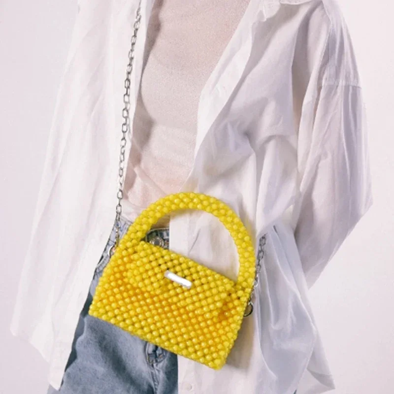 

Handmade Beaded Crossbody Square Bags Ins Niche Design Customizable Women's Shoulder Bag Hot Selling Versatile New In Handbag