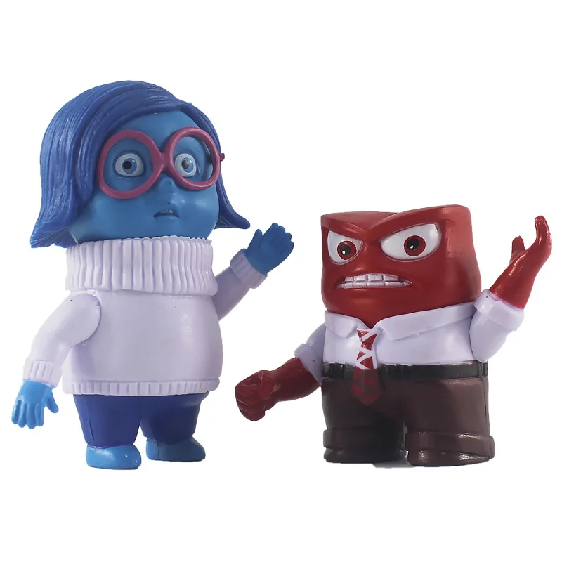 10pcs/Set Inside Out 2 Action Figure Toy Cartoon Movie Joy Anxiety Anger Sadness Disgust Fear Model Doll Figurines Kids Gift