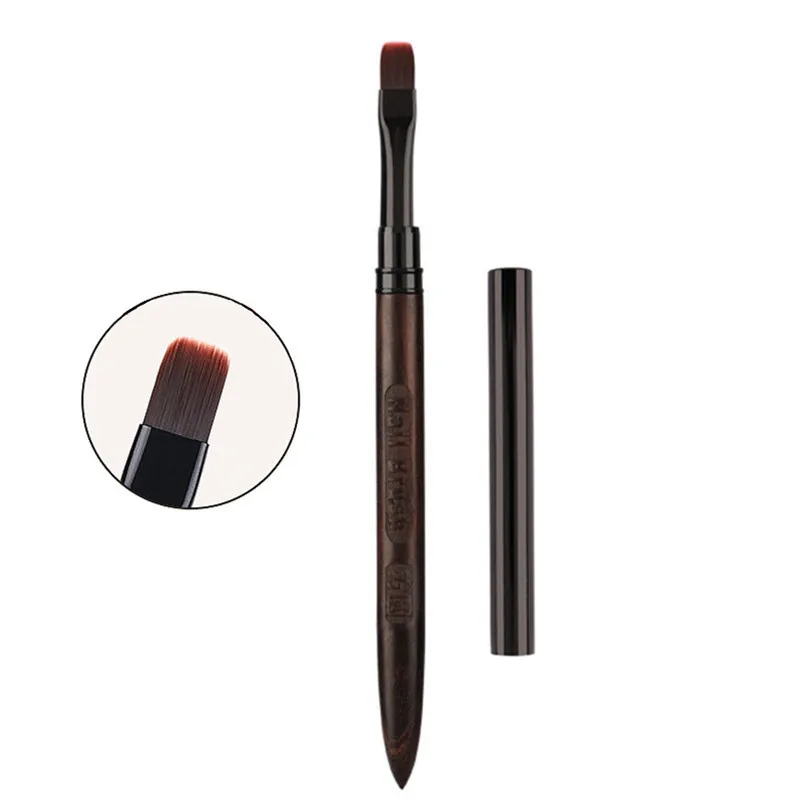 6Style Sandalwood Handle Nail Drawing Brushes For Manicure Painting Gradient UV GEL Extension Builder Drawing Pen