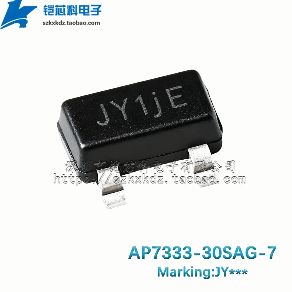 10Pcs New Original AP7333-30SAG-7 JY SOT-23 SMD IC 3V 300mA, Low Quiescent Current, Fast Transient Low Dropout Linear Regulator