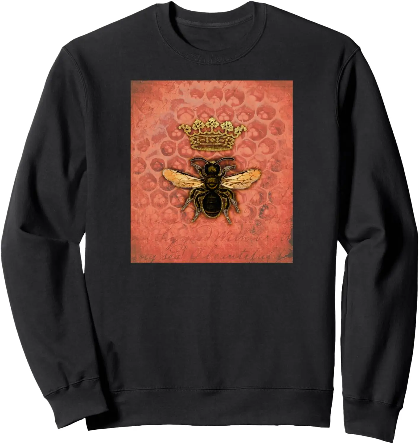 Honeycomb Queen Crown Pollinator Honeybee Sweatshirt