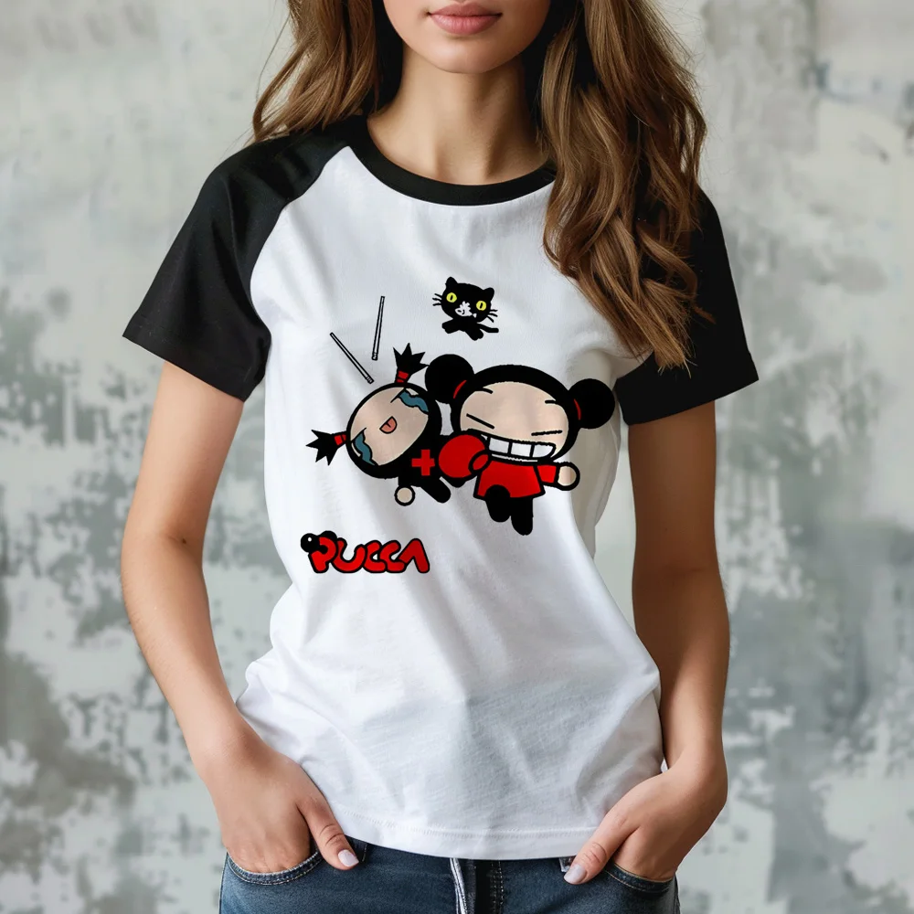 Pucca Tee women Japanese comic streetwear t shirt girl graphic 2000s harajuku clothing