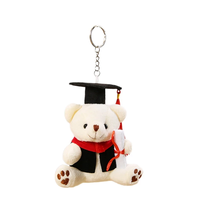 Bear Plush Toy Student Doll Mascot Pendant Doll For Graduation Gifts Company Activities Small Gifts