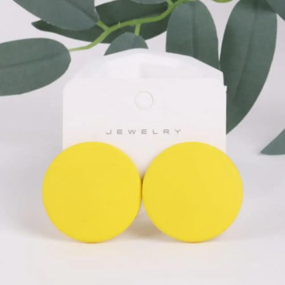 

Durable Exaggerated Color Colorful Fashion Earrings Fashion Jewellery Simple And Versatile Acrylic Round Earrings