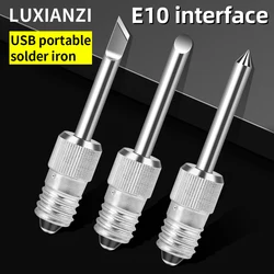 LUXIANZI USB Electric Soldering Iron Tips K/B/C Welding Tip For Mobile Phone BGA Repair Tool E10 Rechargeable Solder Iron Head