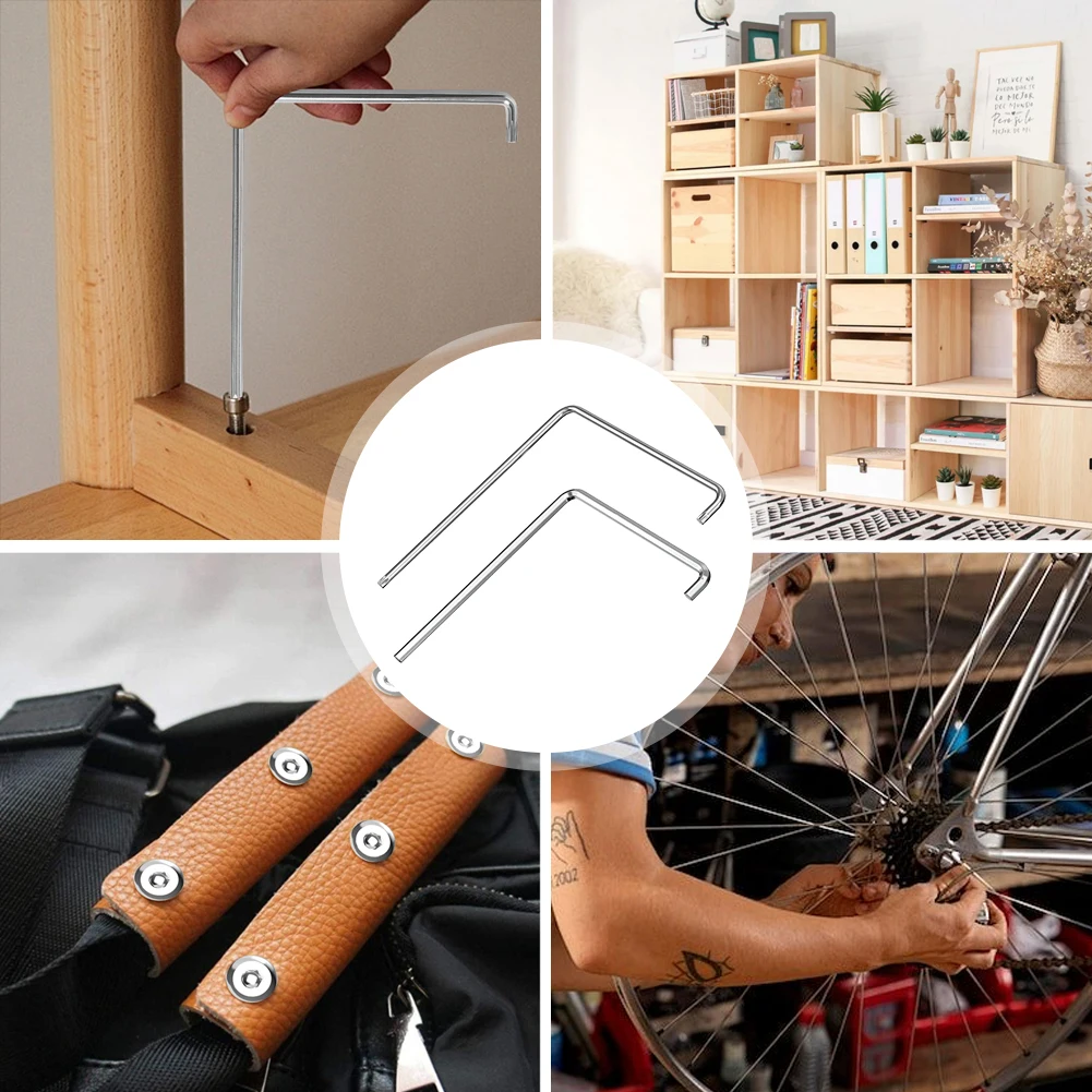 Clé de montage de fenêtre 4mm, outil de réglage de fenêtre, résistant à l'usure, clé de réglage de vélo pour une réglage polyvalent des raccords 2 pièces