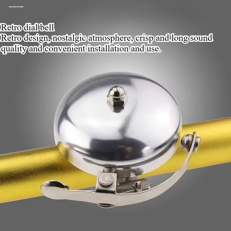 1pcs vintage bicycle bell super loud universal mountain bike retro high volume metal high decibel horn riding accessories