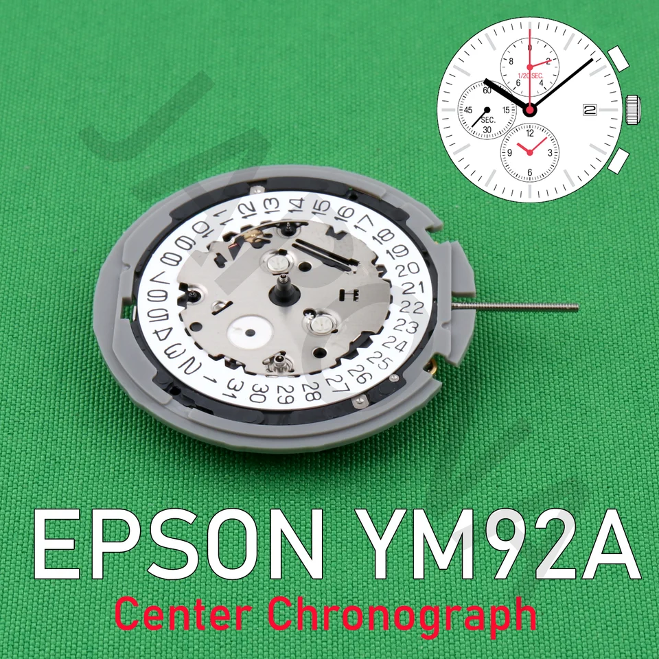 YM92A Quartz Chronograph Movement 12''