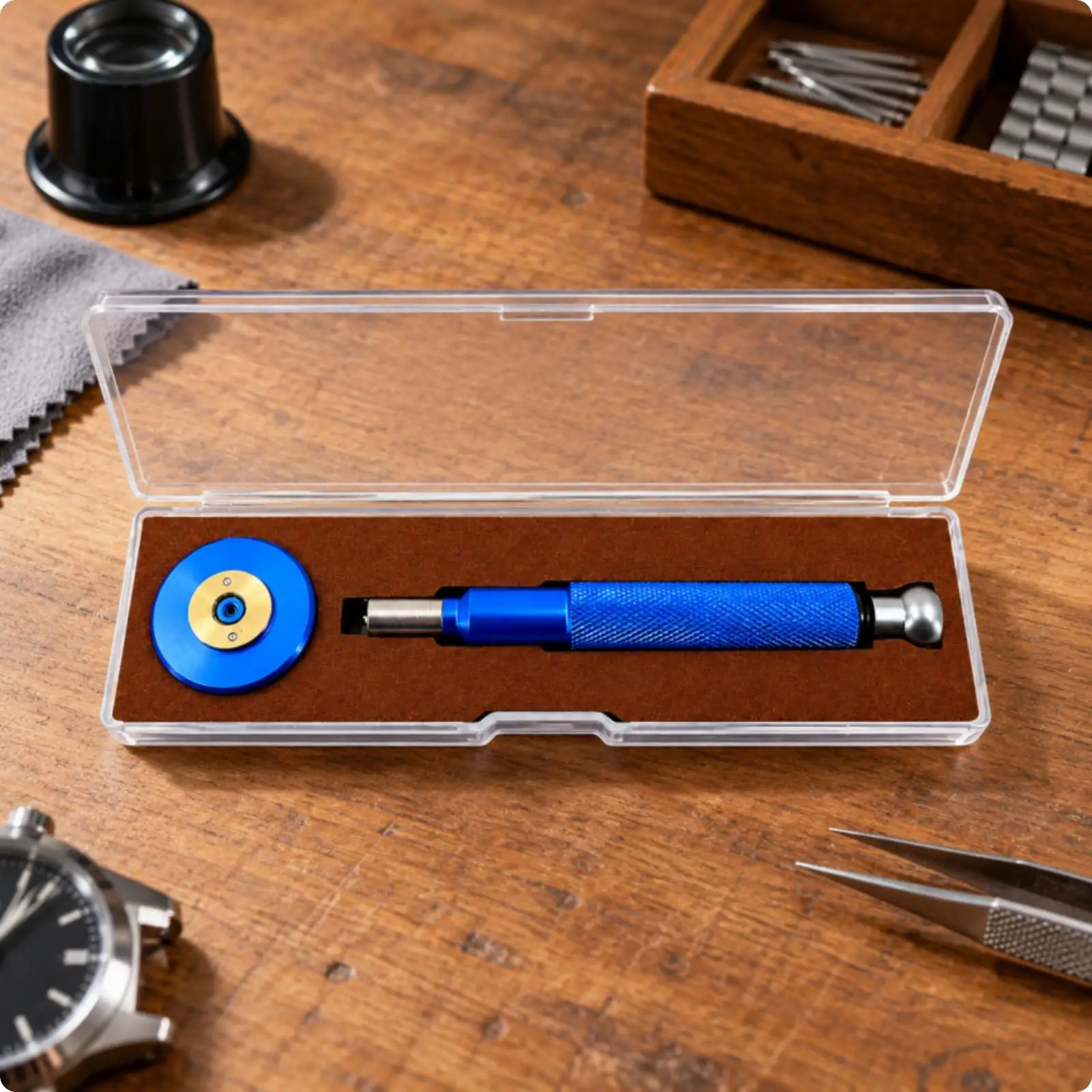 Metal Watch Movement Bearing Tool Professional Repair Press for Installing Removing Bearings Watch Service Kit with Grip Handle