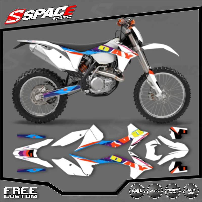

SPACE индивидуальная мотоциклетная графическая фоновая наклейка для KTM 2012 2013 EXC 2011 2012 SX SXF 125 250 300 450 наклейки наборы наклеек 06