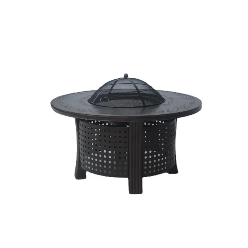 

Modern Large Cast Aluminum Garden Patio Furniture Set Outdoor Dining Table Fire Pit Elegant Outdoor Garden Furniture Collection