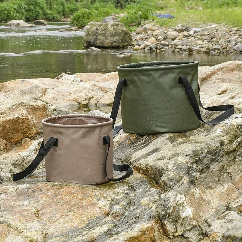 Collapsible Outdoor Camping Bucket Multi-function Large Capacity Portable Retractable Water Pail for Fishing Car Water Storage