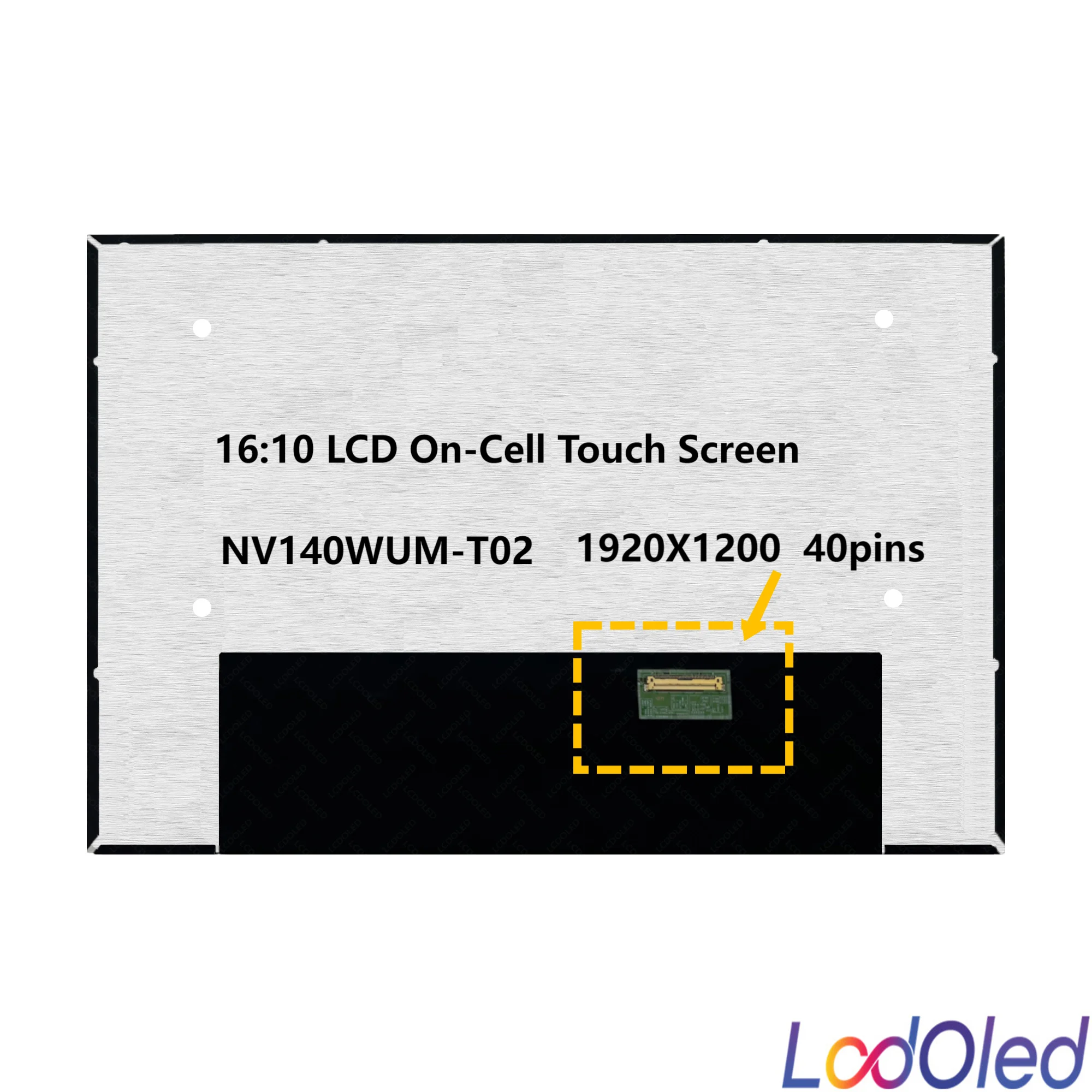 Imagem -02 - Painel de Tela de Toque Led On-cell Ips 16:10 140 Nv140wum-t02 Boe0a2f 1920x1200 40 Pinos 60hz