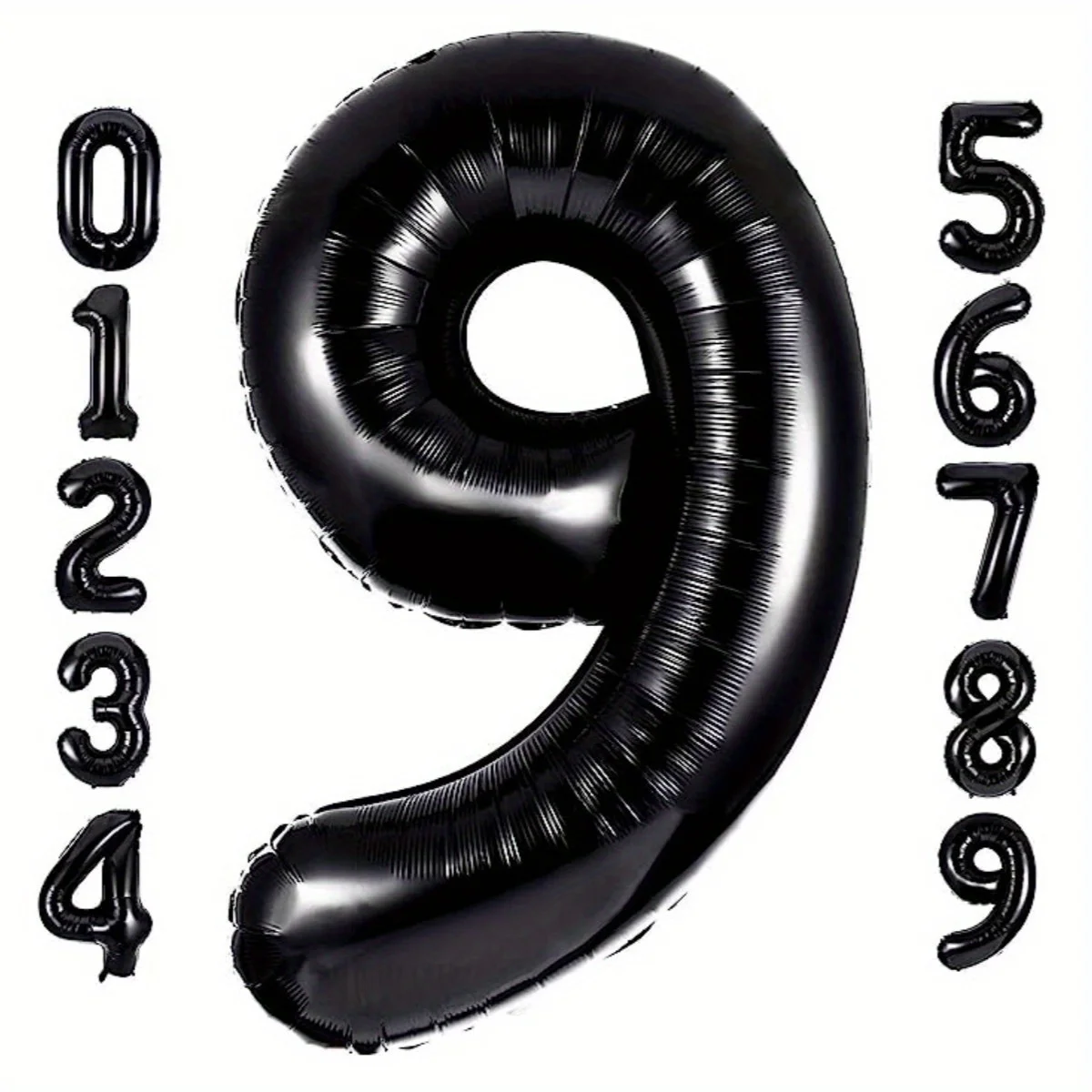 40 Zoll schwarze große Folien-Geburtstagsballons Helium-Zahlenballon 0-9 Alles Gute zum Geburtstag Hochzeit Party Dekorationen Dusche Große Figuren