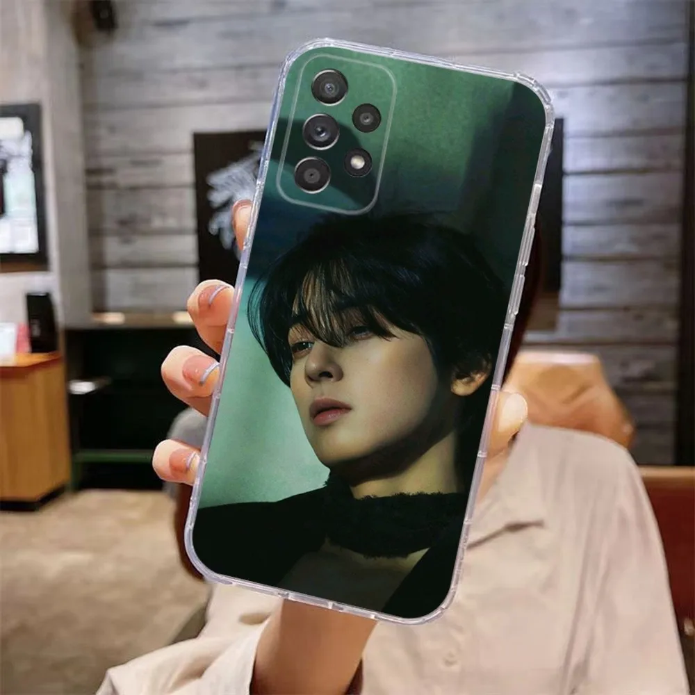 Kpop C-Cha Eun Woo Phone Case For Samsung Galaxy A71,70,52,51,40,31,A50,30S,21S,Note20ultra Transparent Cover