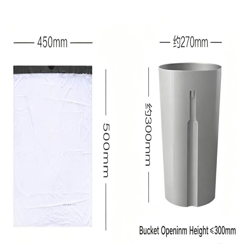 Thick White Drawstring Trash Bags, Small Disposable Plastic Carry Handle Garbage Bags for Kitchen Waste Bins