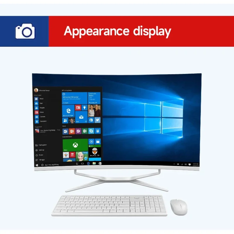 32 inch 1K all-in-one computer ( core i7CPU , RAM 16GB, SSD 1024GB, Windows 11 Pro), white, English keyboard