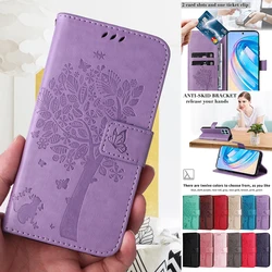 Wallet Flip Leather Tree Embossing Case For Huawei P40 P30 Lite P20 Pro Honor X9 X8 X7 X7a X8a X9a Magic5 Lite 50 Lite 10 Lite