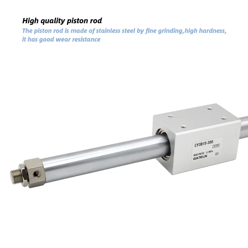سلسلة CY3B6 أسطوانة بدون قضبان مقترنة مغناطيسيًا ارتفاع ضغط سبائك الألومنيوم اسطوانة الهواء الهوائية CY3B6-100 CY3B6-200 #3