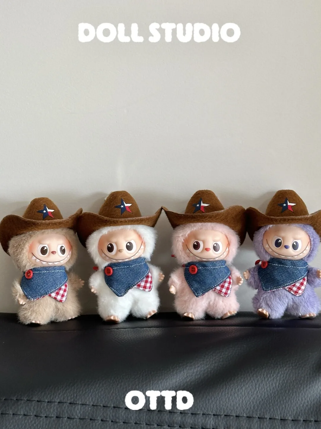 

Labubu 4.0 Mini Doll Clothes Handmade Outfit Busy Cowboy Denim Set American Retro Style Costume for Labubu Generation 4