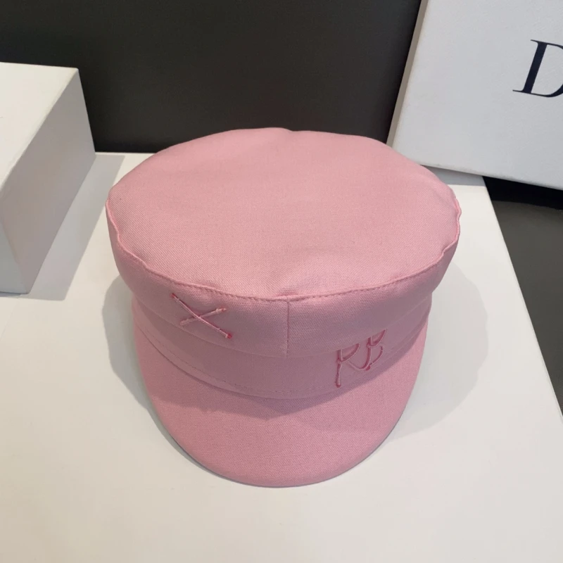 Brand Designer Pink Newsboy Caps Women 3D Flat Visor Caps