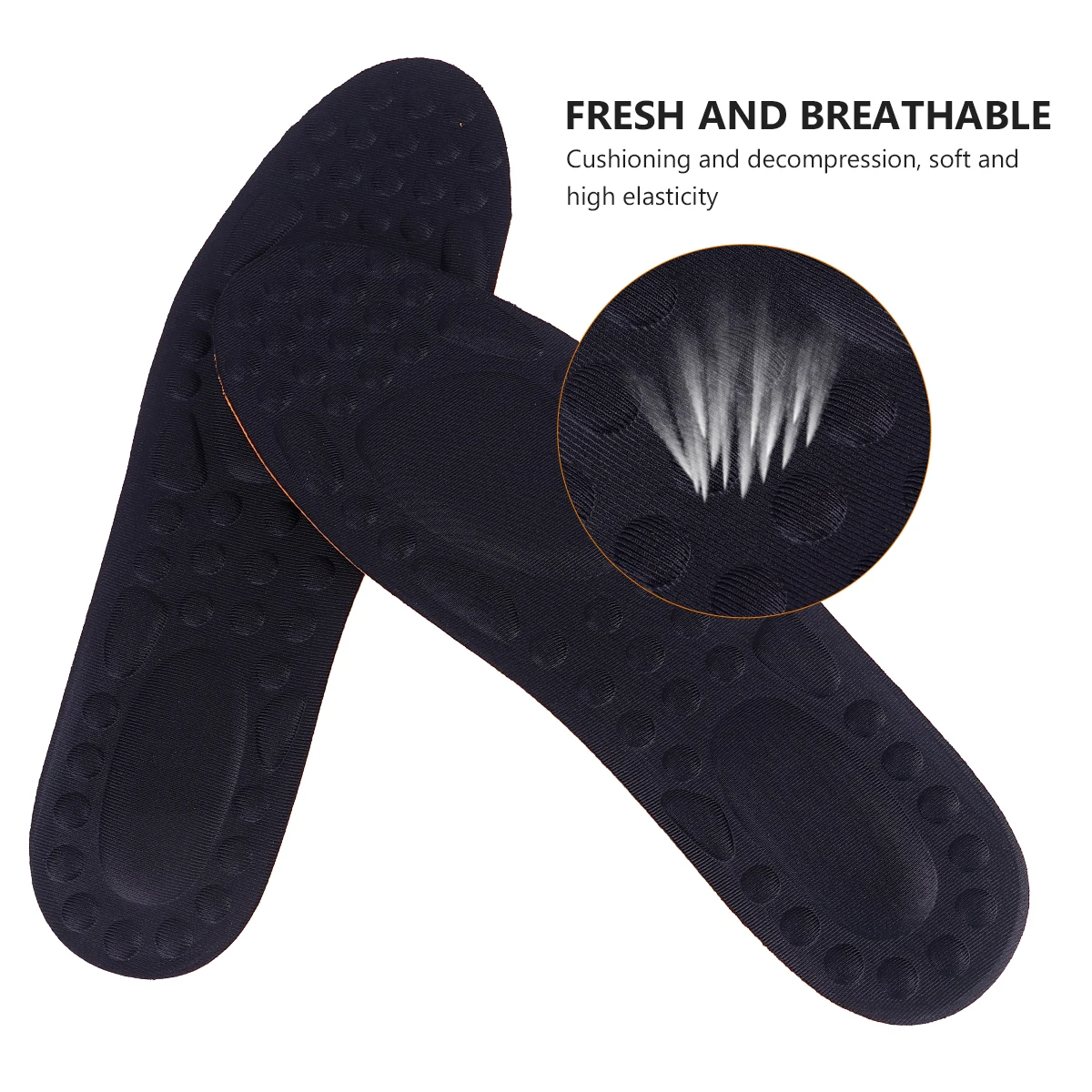 

2pcs 2 Pairs High-Elastic Shoe Insoles Breathable Anti-Loose Arch Support Sports Insole Foot Cushion Pads For Long Walking