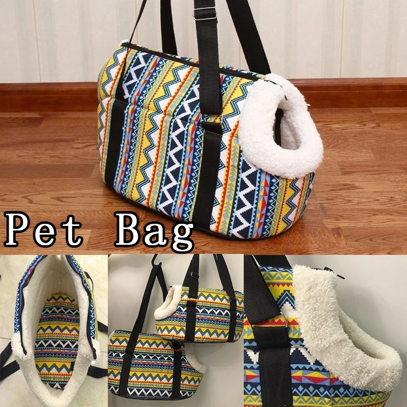 

Pet Bag Dog Carrier Travel Carrying Bag for Dogs and Cats Vintage Design Small Dog Bags Pink Rabbits Print Cat Bag Pet Products