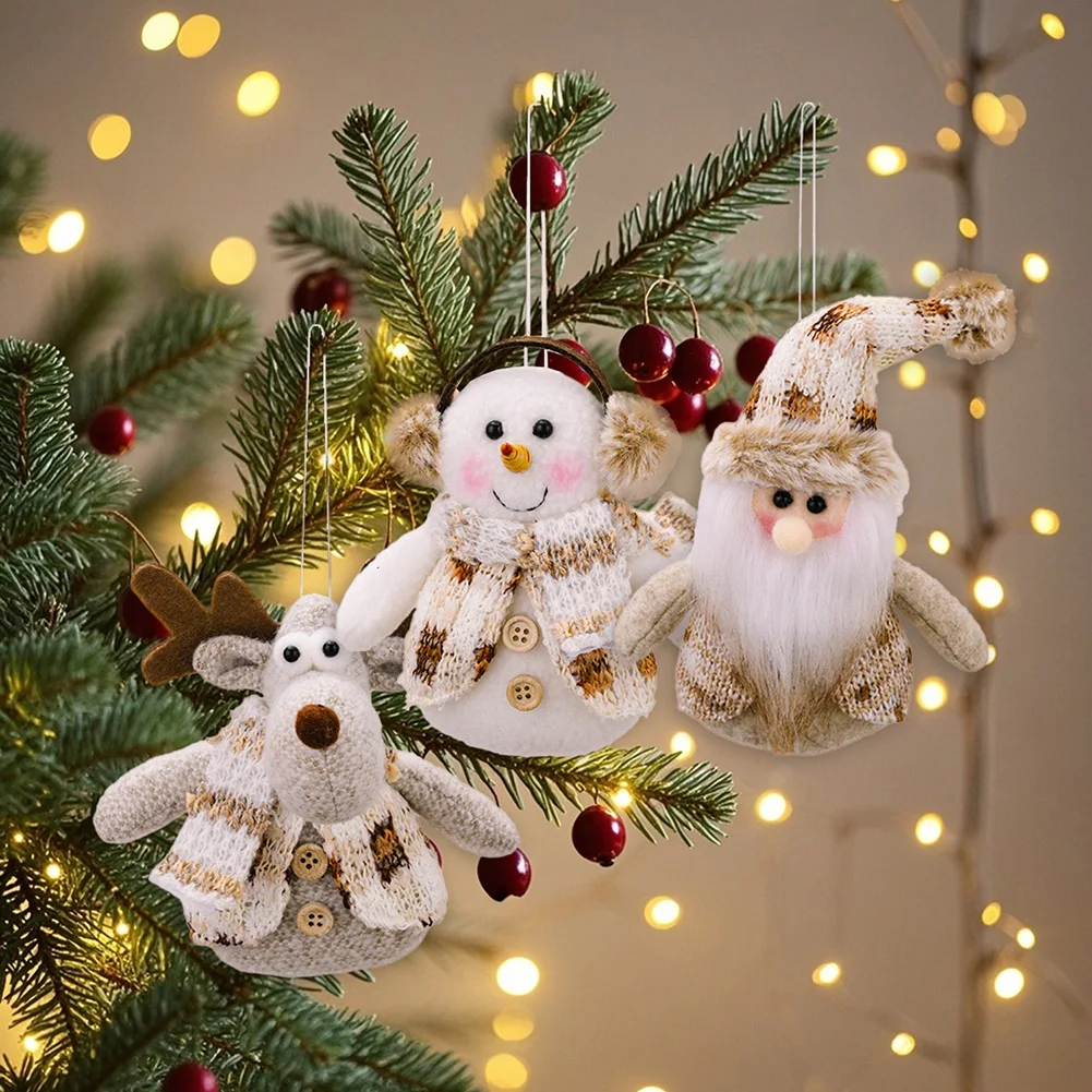 Affascinanti ornamenti per l'albero di Natale Regali di Natale Bambola di Babbo Natale come mostrato Ornamento natalizio Versatile display gioioso da appendere