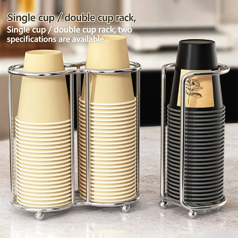 Paper Coffee Cup Holder Kitchen Disposable Organizer for 2 3 4 Cups Home Cafe Countertop Storage