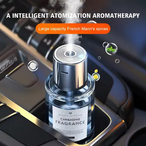 Car Air Freshener Electric Auto Air Diffuser Aroma Air Aromatherapy Accessories Mist Fragrance Perfume Car Vent Car Humidif
