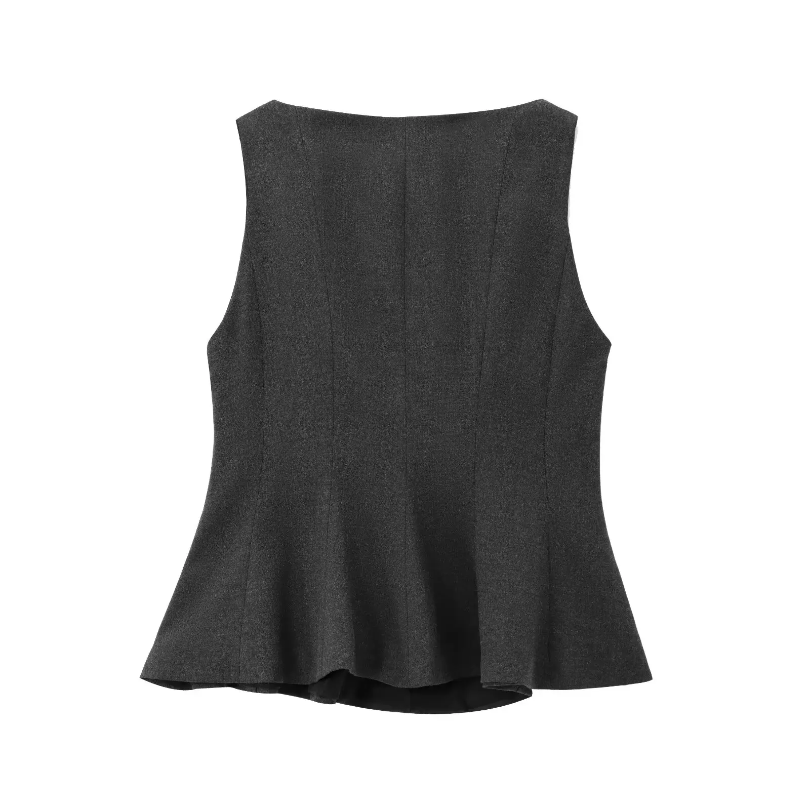 Jenny&Dave French Elegant Women's Ruffled Sleeveless Shirt Women Tops Blouse Women Blusas Mujer De Moda 2025 Shirt Tank Tops