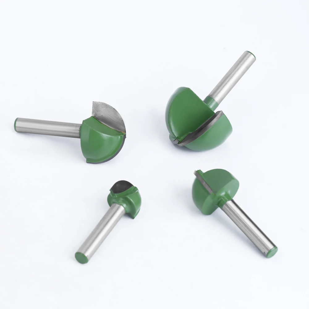 LAVIE 5 buah r 4 buah 6mm mata Router hidung, Set ujung penggiling, kotak Cove bulat, Radius CNC karbida padat, mata profil inti MC0602