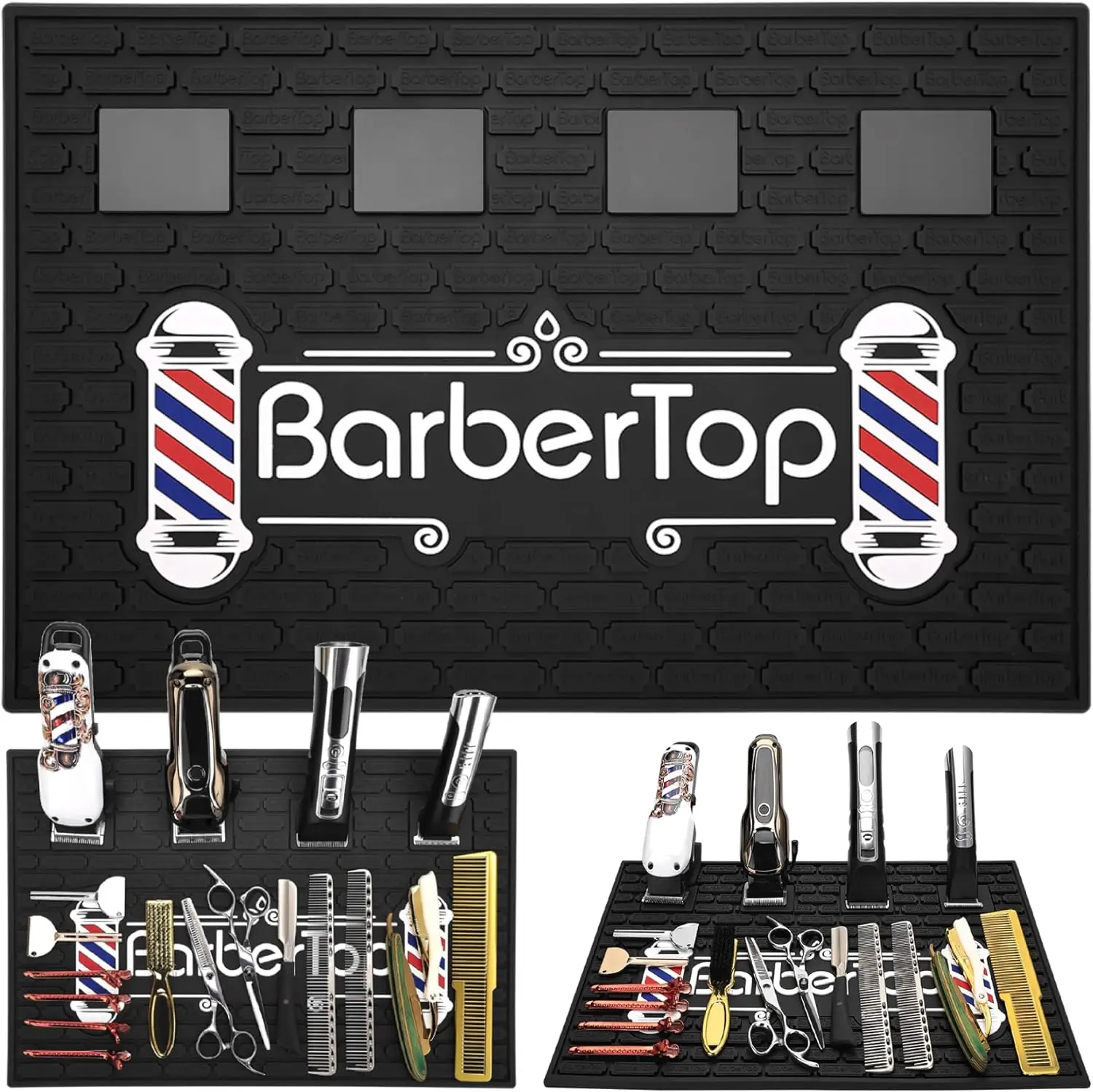 Barbertop Magnetic Absorption Pad Waterproof Anti Slip Heat-Resistant Display Pad Hair Tool Desktop Storage Pad