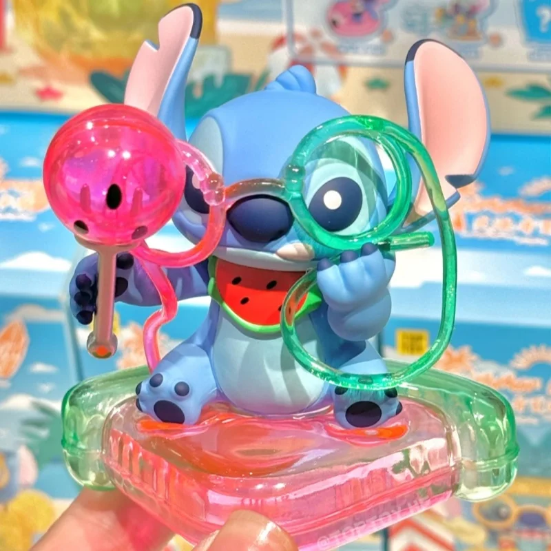 New Arrival Disney Stitch Summer Carnival Series Blind Box Anime Kawaii Trendy Ornament Model Collection Doll Toy Mysteriou Gift