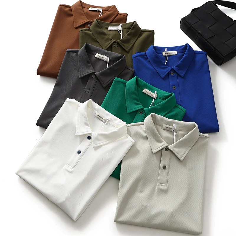 

Двусторонняя трикотажная футболка для мужчин, однотонная, летняя, простая, модная, свободного кроя, из полиэстера...