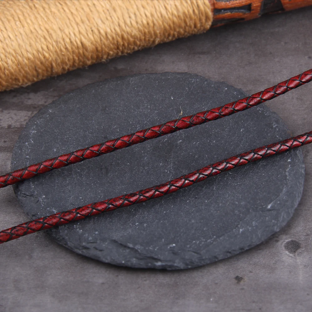 Nordische Wikinger-Rune mit Offener Runder Verschlusskette Anhänger Halskette aus Edelstahl mit Holzbox – Detail 20