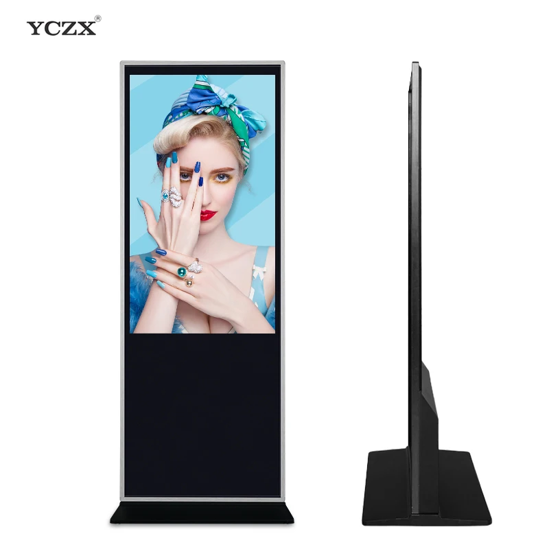 Floor Standing Digital Signage Vertical Video Display Kiosk Totem Playing Advertising Equipments for Shopping Mall