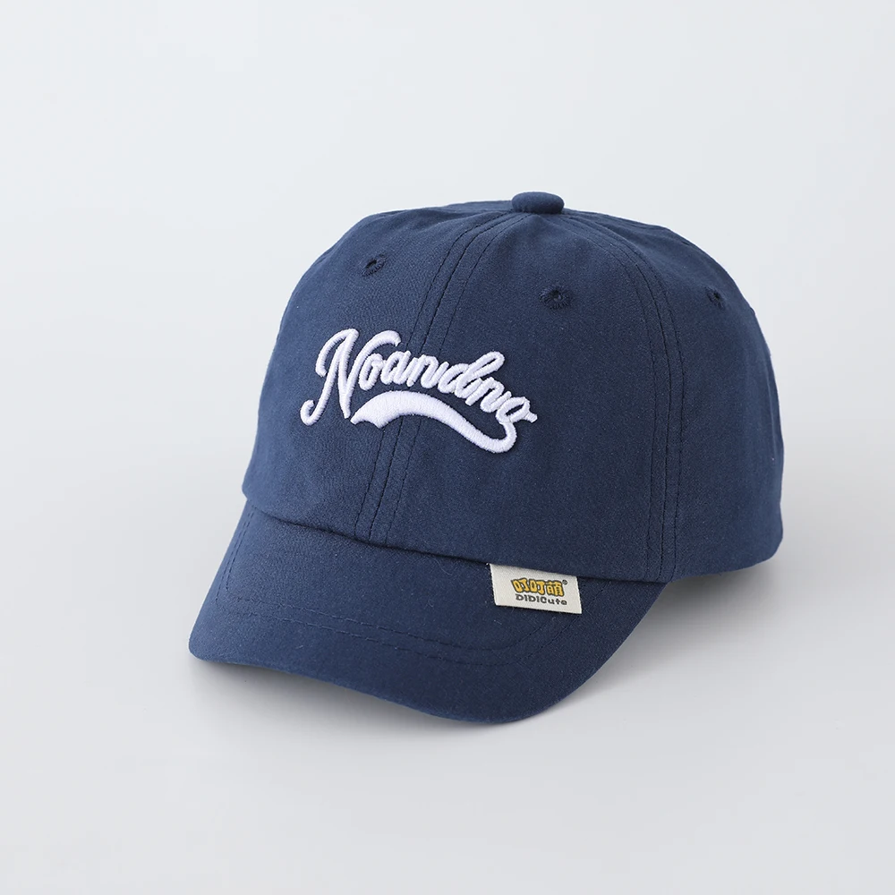Korean-style casual style Noamdino handwritten embroidery baby baseball cap. Soft cotton for children's daily wear. view 3
