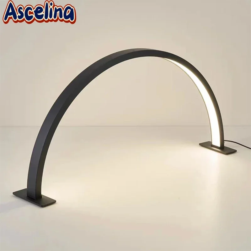 Modern LED Complementary Light Minimalist Desktop Arc 40cm USB Eye Care Desk Lamp For Nail Beauty Salon Work Illumination Lamps