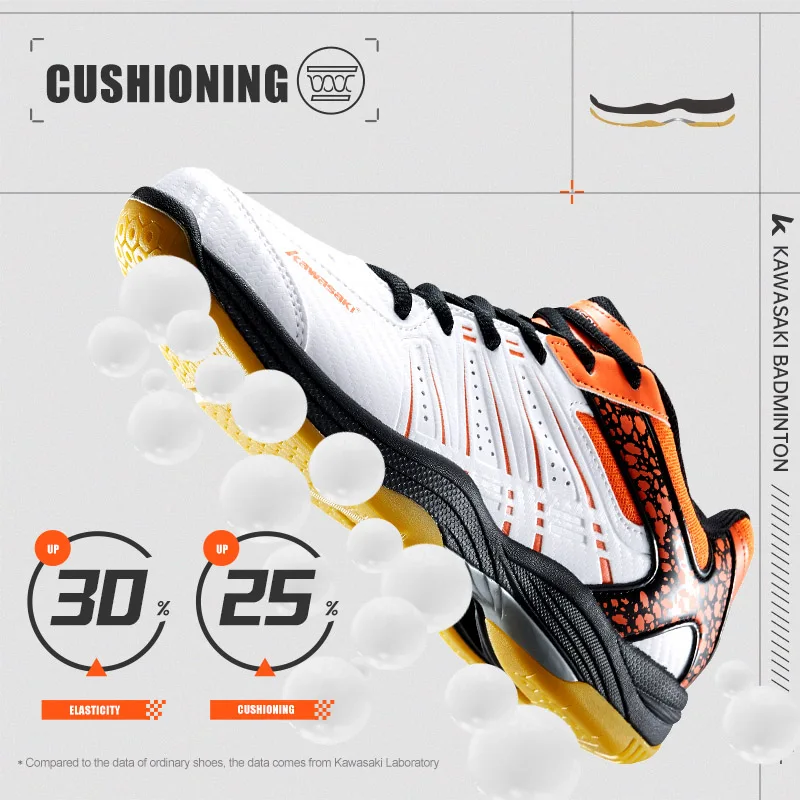 Kawasaki Badminton Shoes Breathable Anti-Slippery Sport Tennis Shoes for Men Women Sneakers K-063
