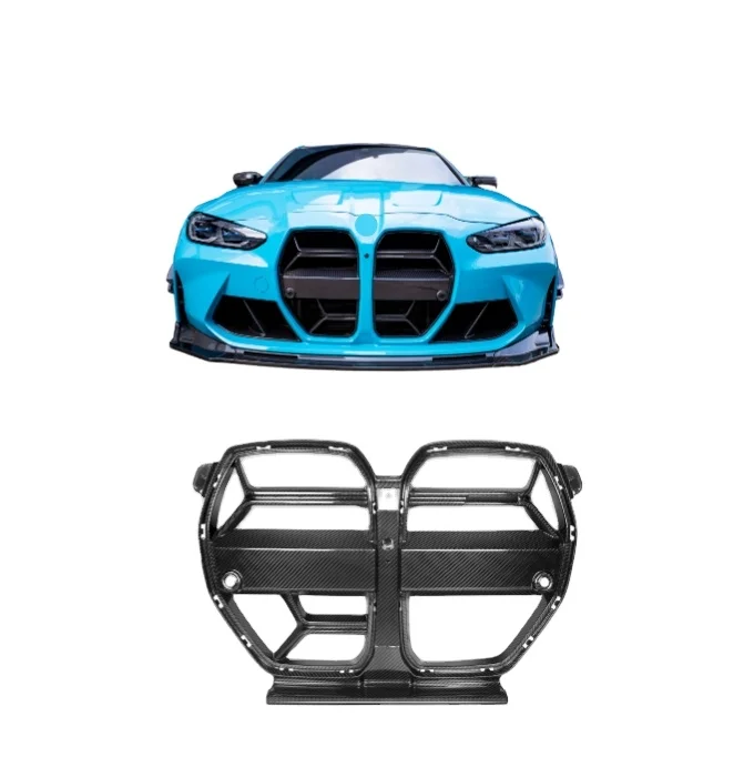 

CSL Style with ACC Dry Carbon Front Bumper Kidney Center Mesh Grille Grill for BMW G80 M3 G82 G83 M4 2020+