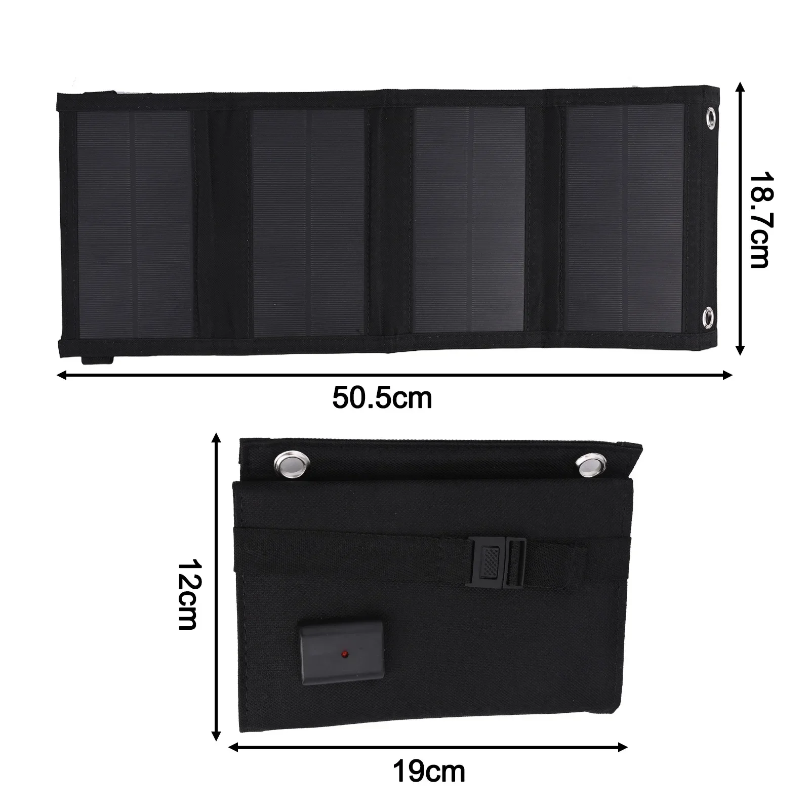 

10W Solar Charger Outdoor Solar Charger Camping Hiking Efficient Charging Foldable Design Monocrystal+PET+fabric
