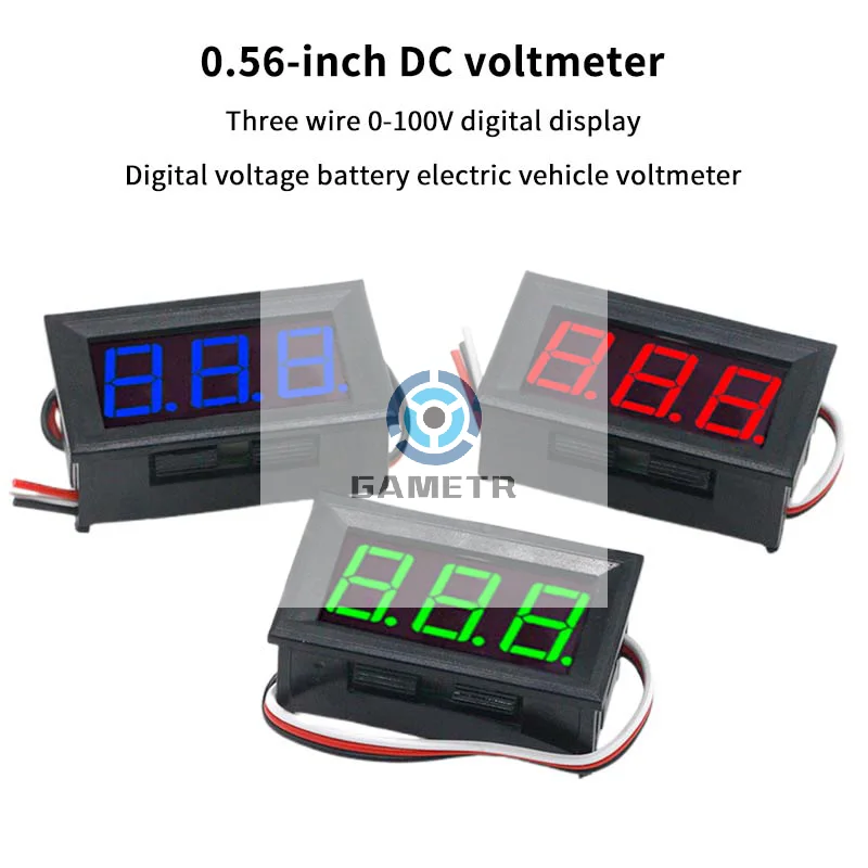 Digital Voltmeter DC 100V 10A Voltmeter Ammeter Dual Digital Volt Meter Gauge Electromobile Motorcycle Car