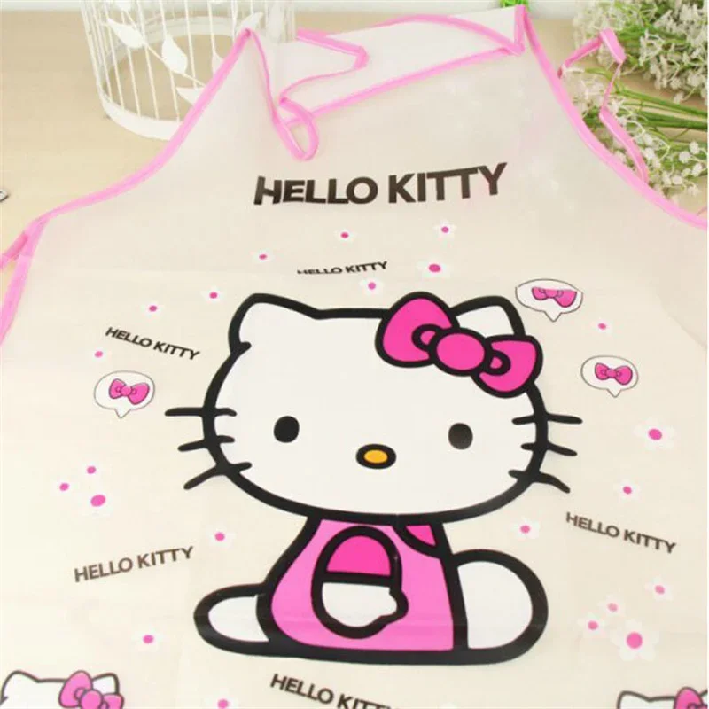 Sanrio Apron Hello Kitty Korean Fashion Kitchen Cute Waterproof Ladies Cartoon Simple Housework Cleaning Household