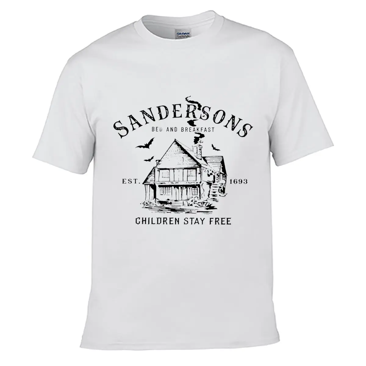 Sandersons Bed And Breakfast Est 1693 Children Stay Free Haunted House Summer T-shirt Loose Top