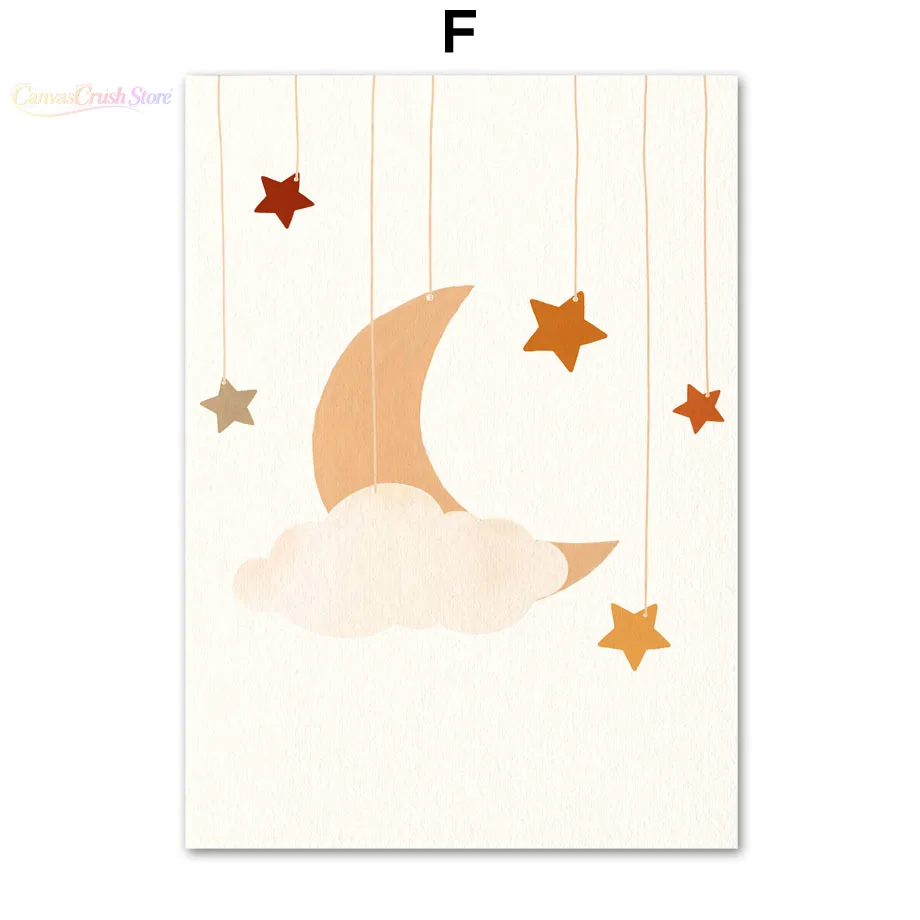 Education Nursery Alphabet Number Sun Balloon Color Wall Art Canvas Painting Poster Print Wall Pictures for Baby Kids Room 2026