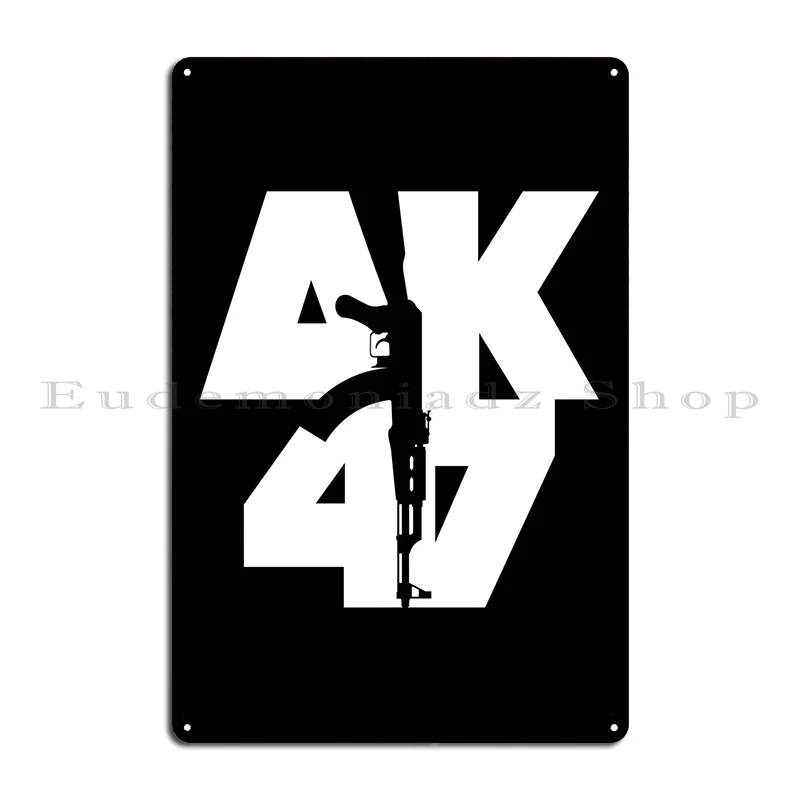 Ak-47 Metal Sign Bar Kitchen Printing Kitchen Wall Plaque Tin Sign Poster