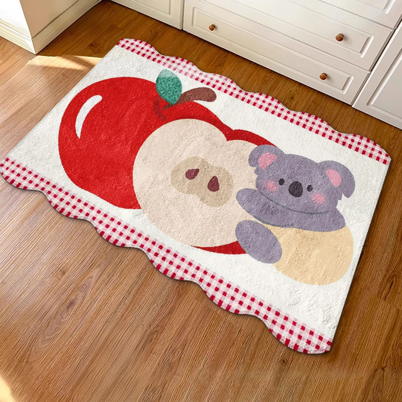 Koala apple cute carpet bedroom bedside blanket ins room sofa living room home bay window non-slip mat