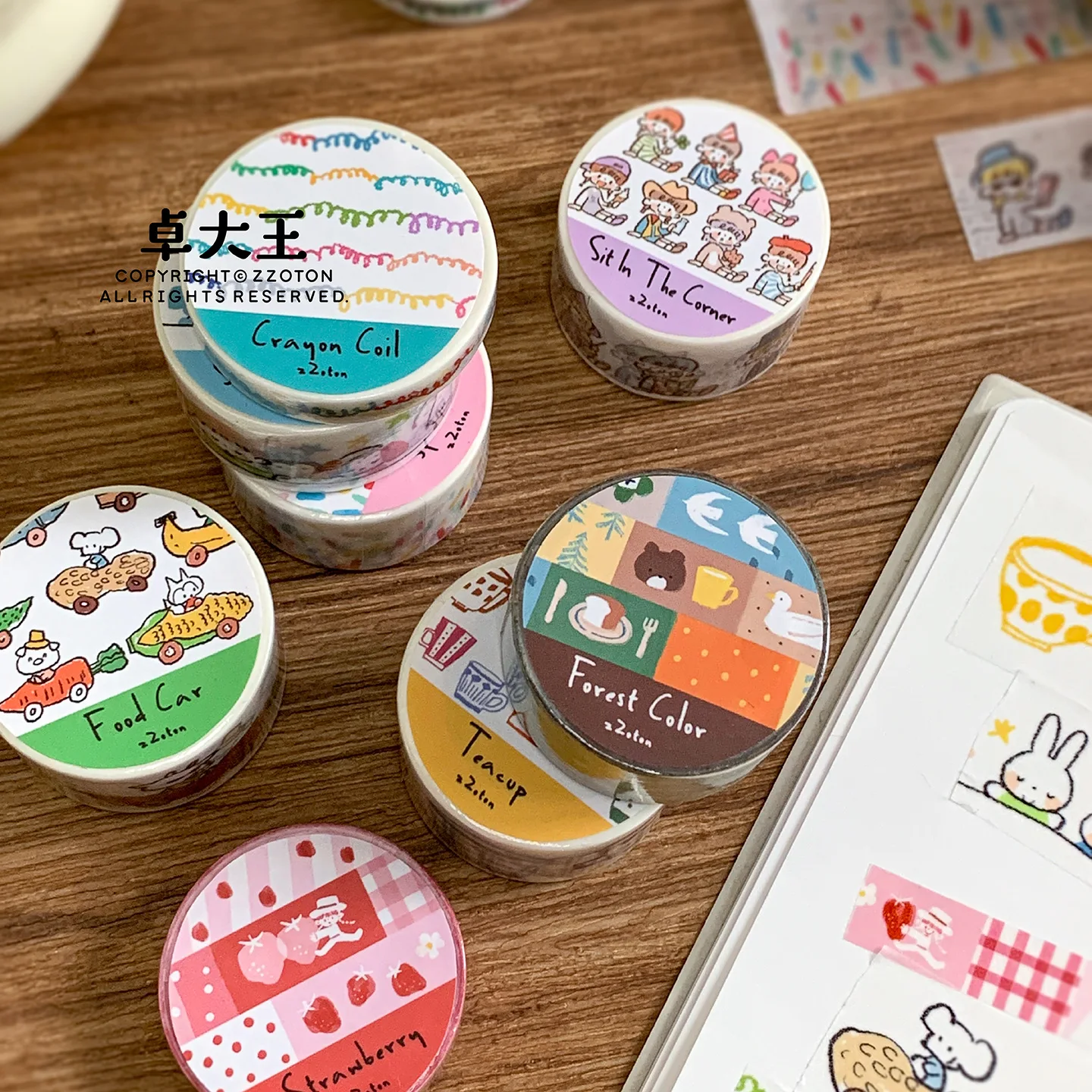 1 шт./1 лот, декоративные клейкие ленты, тележка для овощей и фруктов, катушка, маскировочные ленты Junk Journal